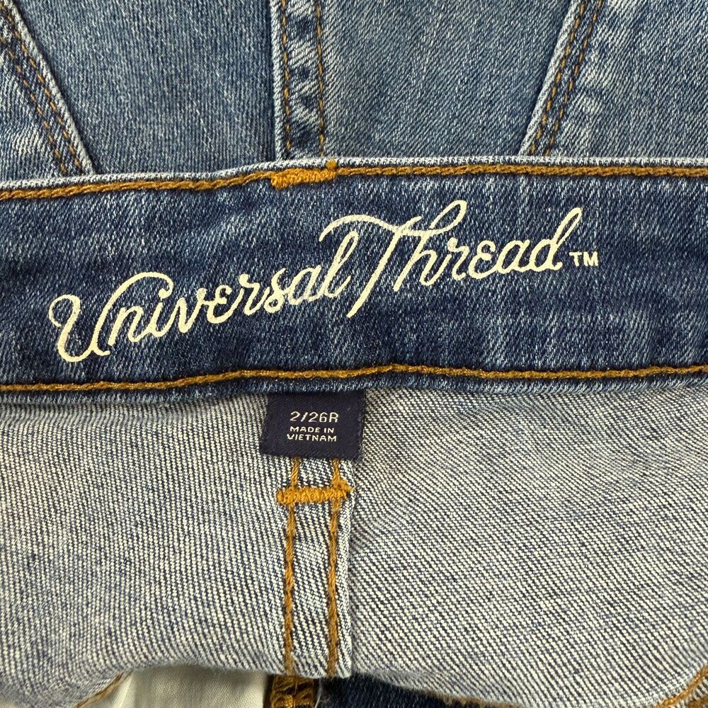 Universal Thread Women's Mid Rise Skinny Jeans Distressed Size 2 / 26 R - Picture 5 of 12